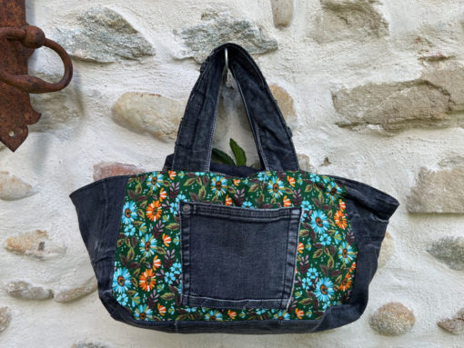 Sac panier rectangle réversible