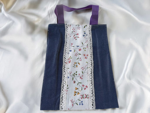 Sac jean et dentelle